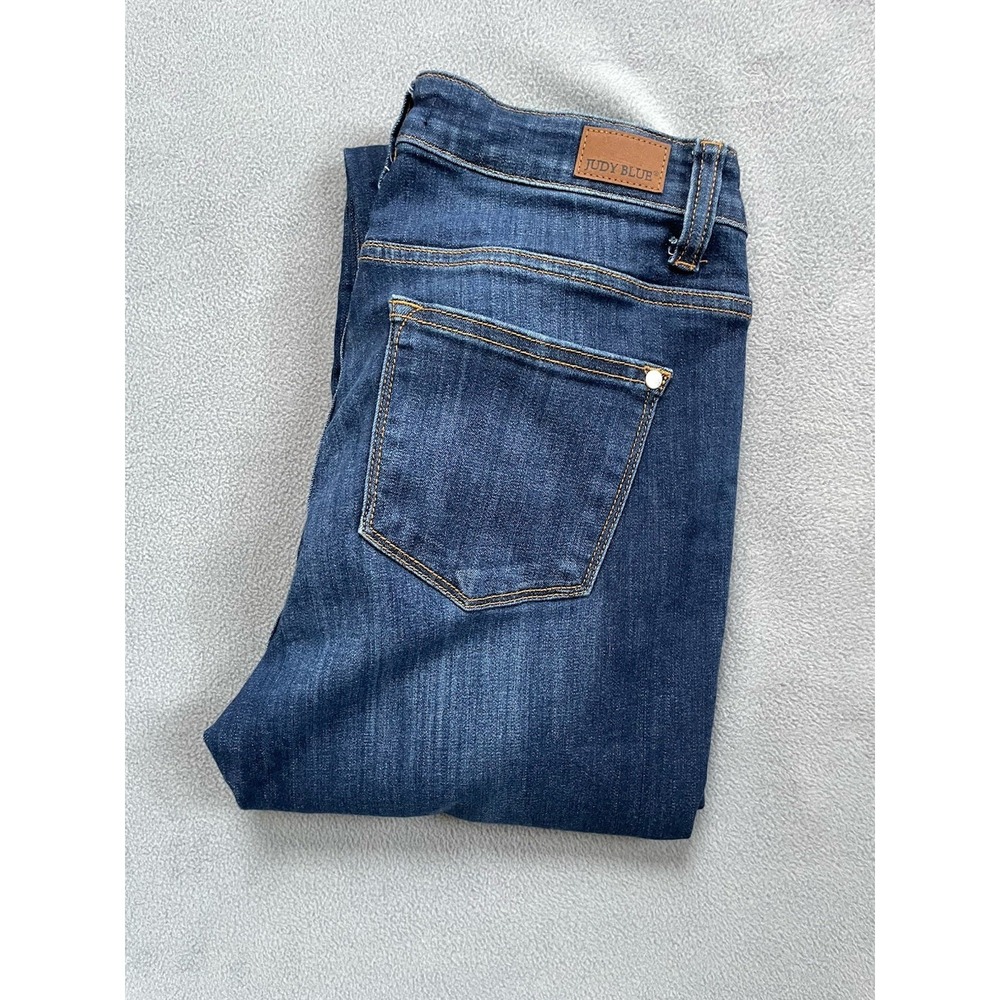 Judy‎ Blue Women's Size 9/29 Skinny Fit Stretch Jeans Blue Wash Raw Hem 29x27